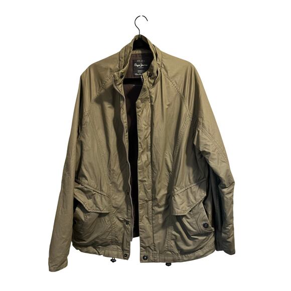 Pepe Jeans Other - Pepe Jeans London Parka Jacket Olive Green Zippered with Pockets Men's sz. XL